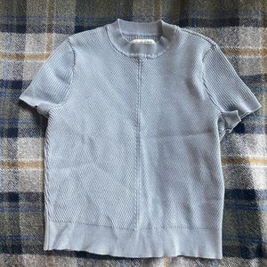 Abercrombie and Fitch blue knit short sleeve top